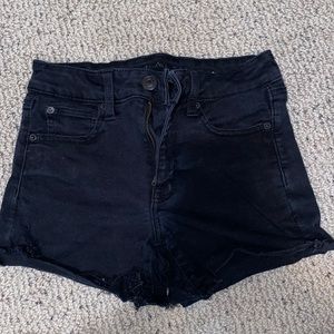 black high waisted shorts
